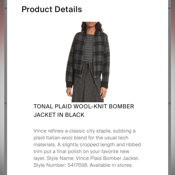 Vince. Wool bomber jacket - Picture 14 of 14